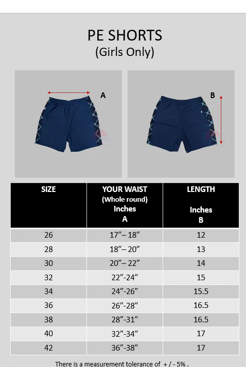 BVPS Girl's PE Shorts - Image 4