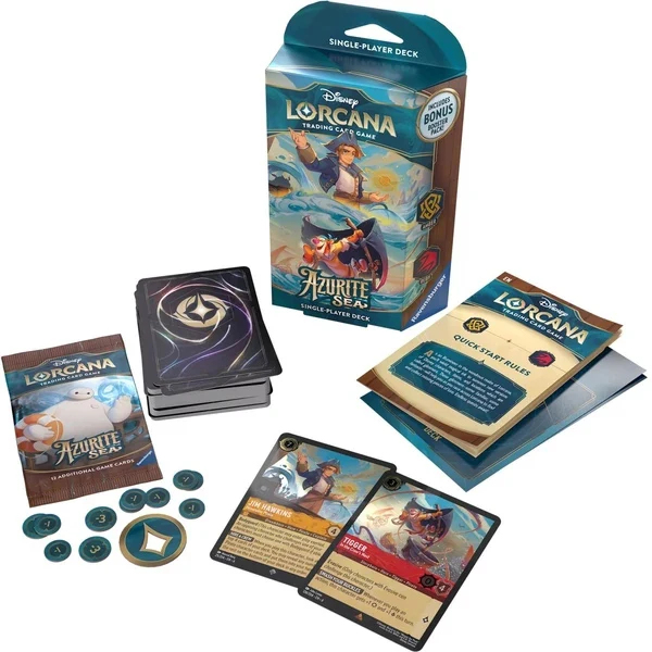 Disney Lorcana - Set 6 - Azurite Sea: Jim Hawkins & Tigger (Amber & Ruby) Single-Player Deck - Image 2