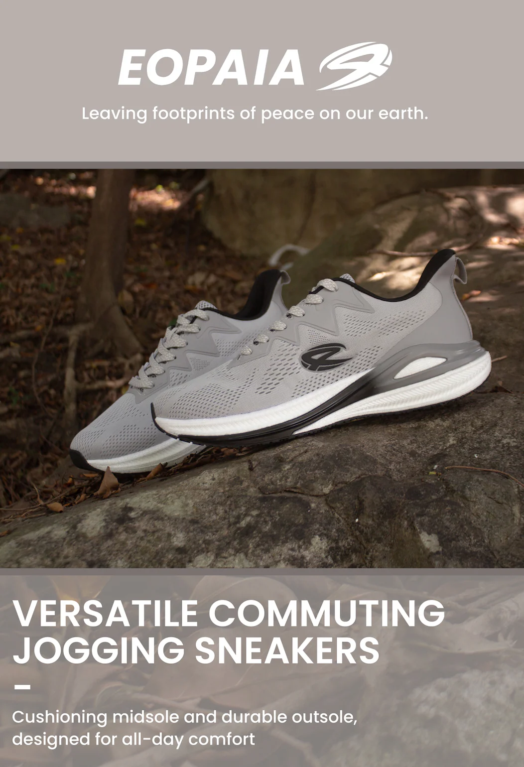 EOPAIA Men Casual Running Shoe M293891G (Grey) - Image 6