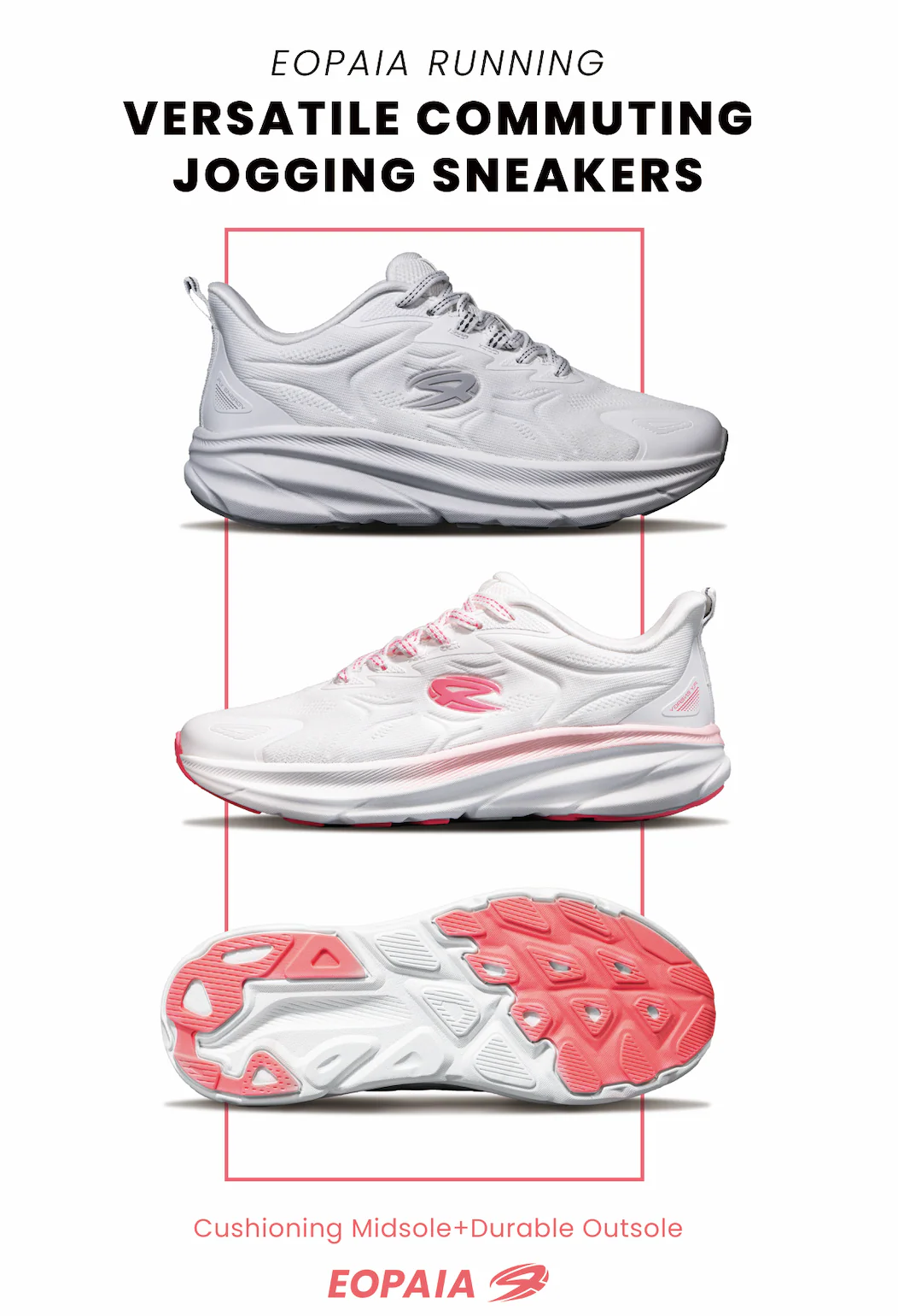 EOPAIA Women Casual Running Shoe L332952B (White) - Image 2