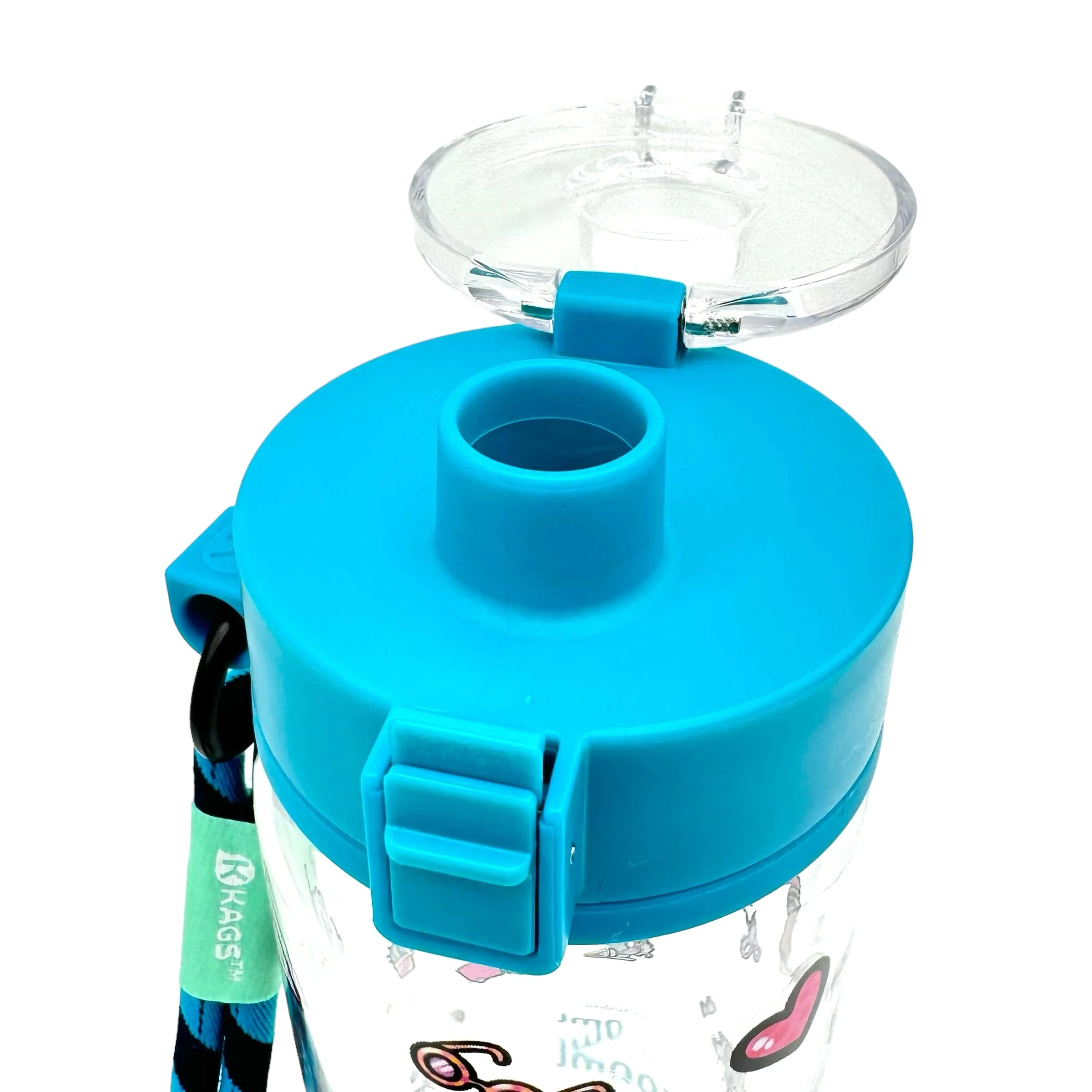 KAGS AQUARECHARGE Series Tritan 600ML Water Bottle w/ Crossbody Strap Cartoon Series - Image 11