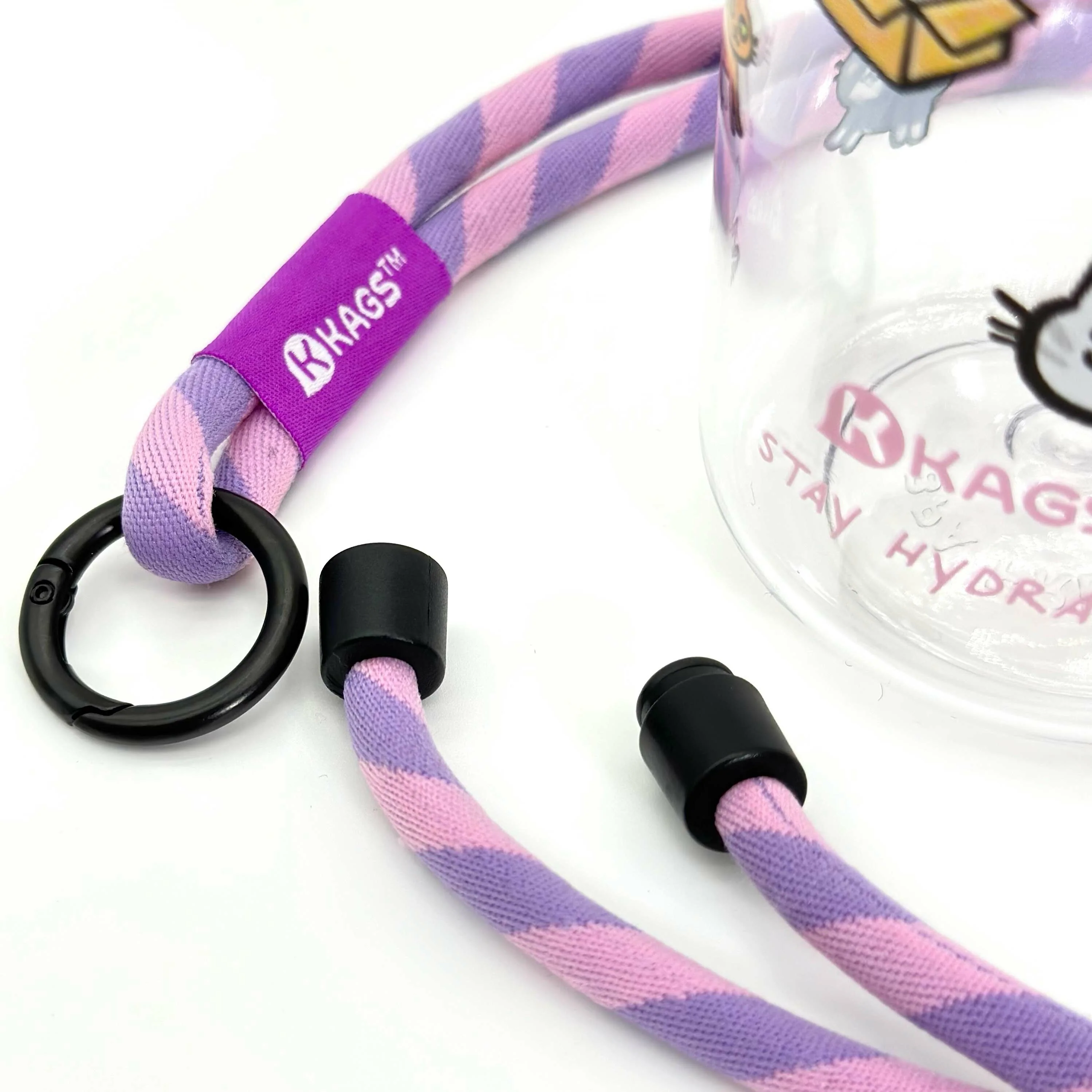 KAGS AQUARECHARGE Series Tritan 600ML Water Bottle w/ Crossbody Strap Cartoon Series - Image 22