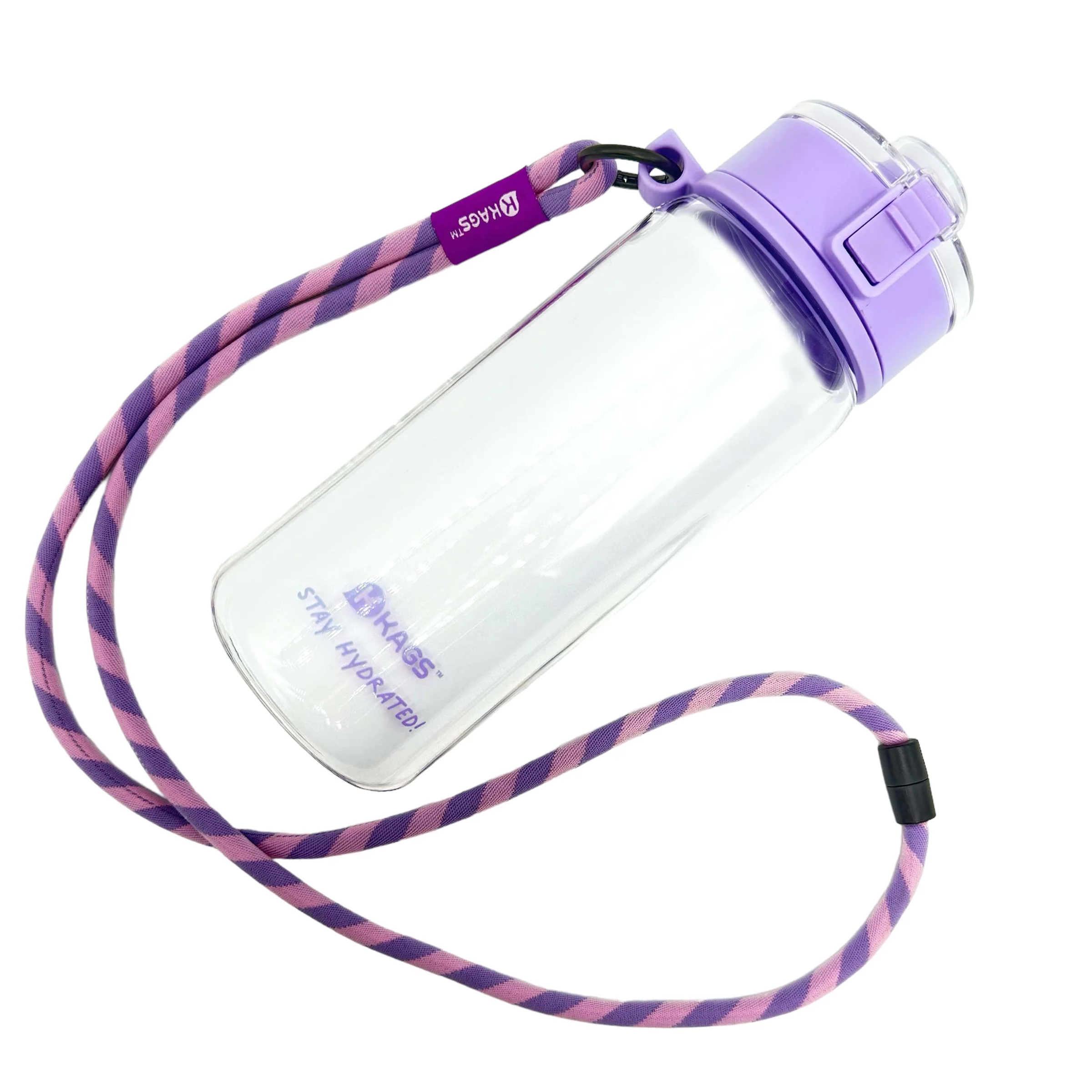 KAGS AQUARECHARGE Series Tritan 600ML Water Bottle w/ Crossbody Strap Color Series - Image 16