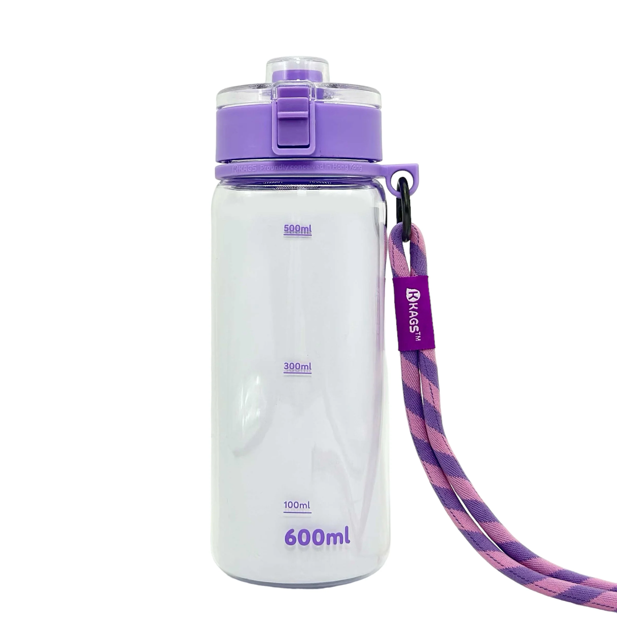 KAGS AQUARECHARGE Series Tritan 600ML Water Bottle w/ Crossbody Strap Color Series - Image 19