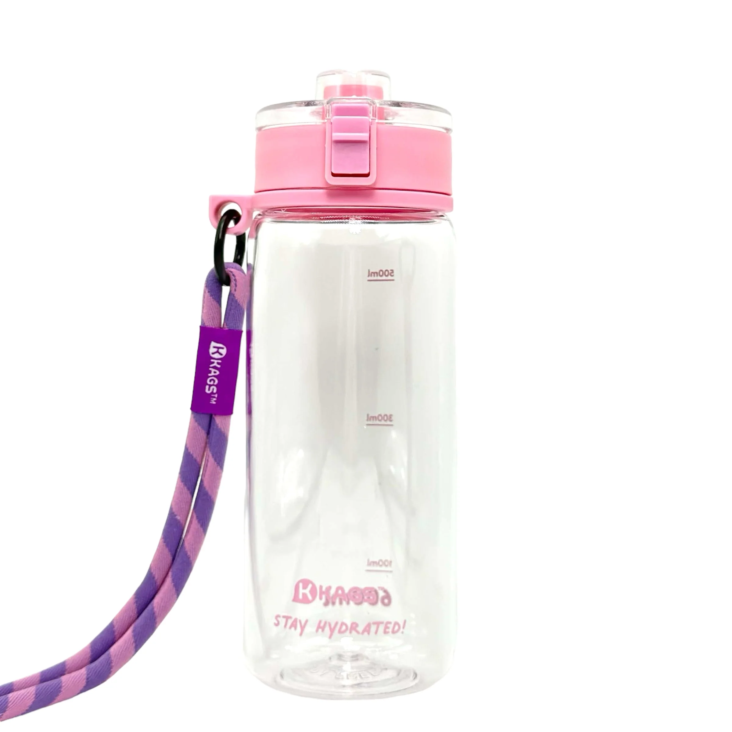 KAGS AQUARECHARGE Series Tritan 600ML Water Bottle w/ Crossbody Strap Color Series - Image 24