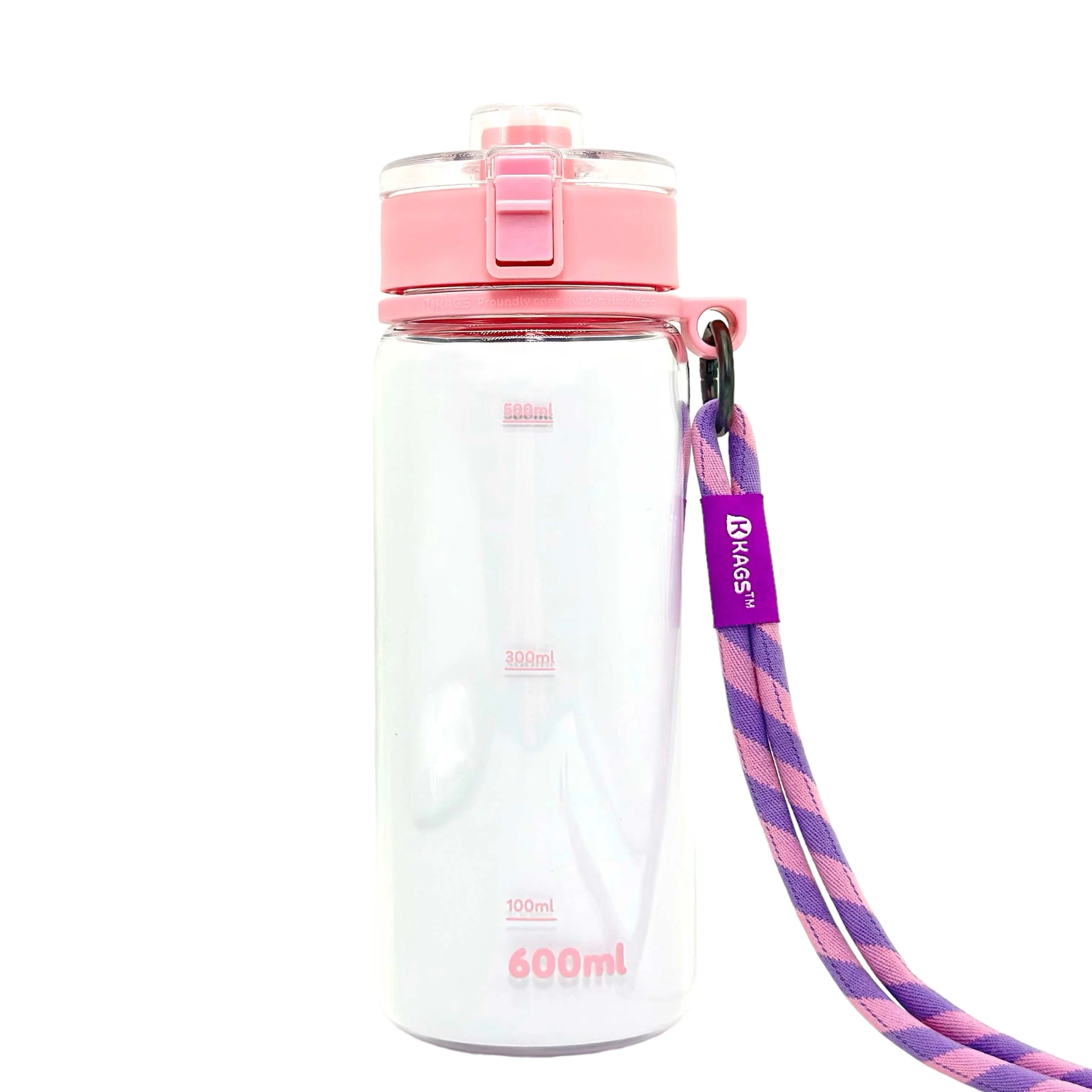 KAGS AQUARECHARGE Series Tritan 600ML Water Bottle w/ Crossbody Strap Color Series - Image 25