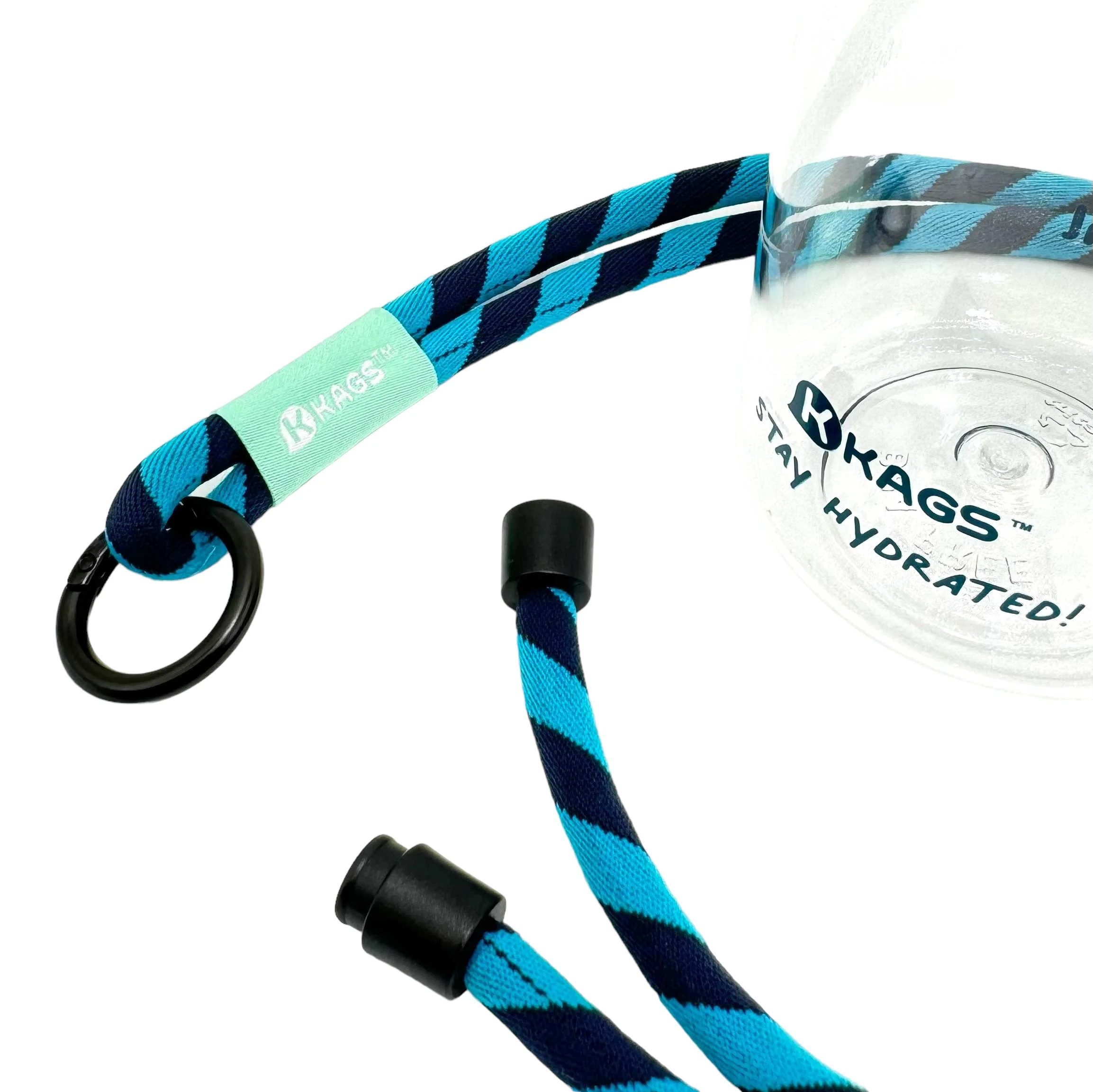 KAGS AQUARECHARGE Series Tritan 600ML Water Bottle w/ Crossbody Strap Color Series - Image 3