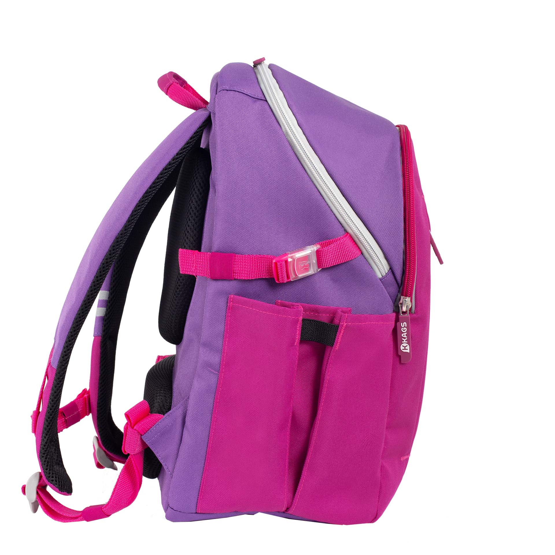 KAGS FERGUS Series Ergonomic School Backpack - Magenta - Image 5