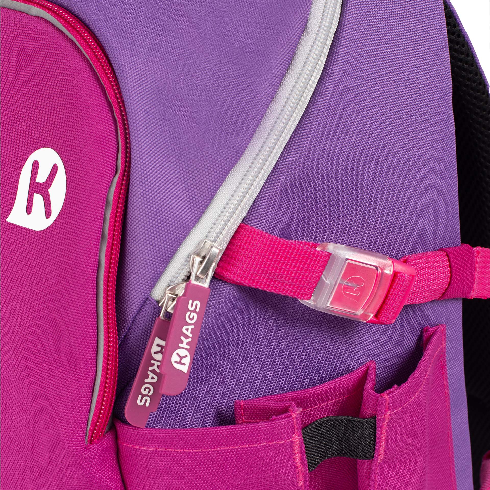 KAGS FERGUS Series Ergonomic School Backpack - Magenta - Image 6