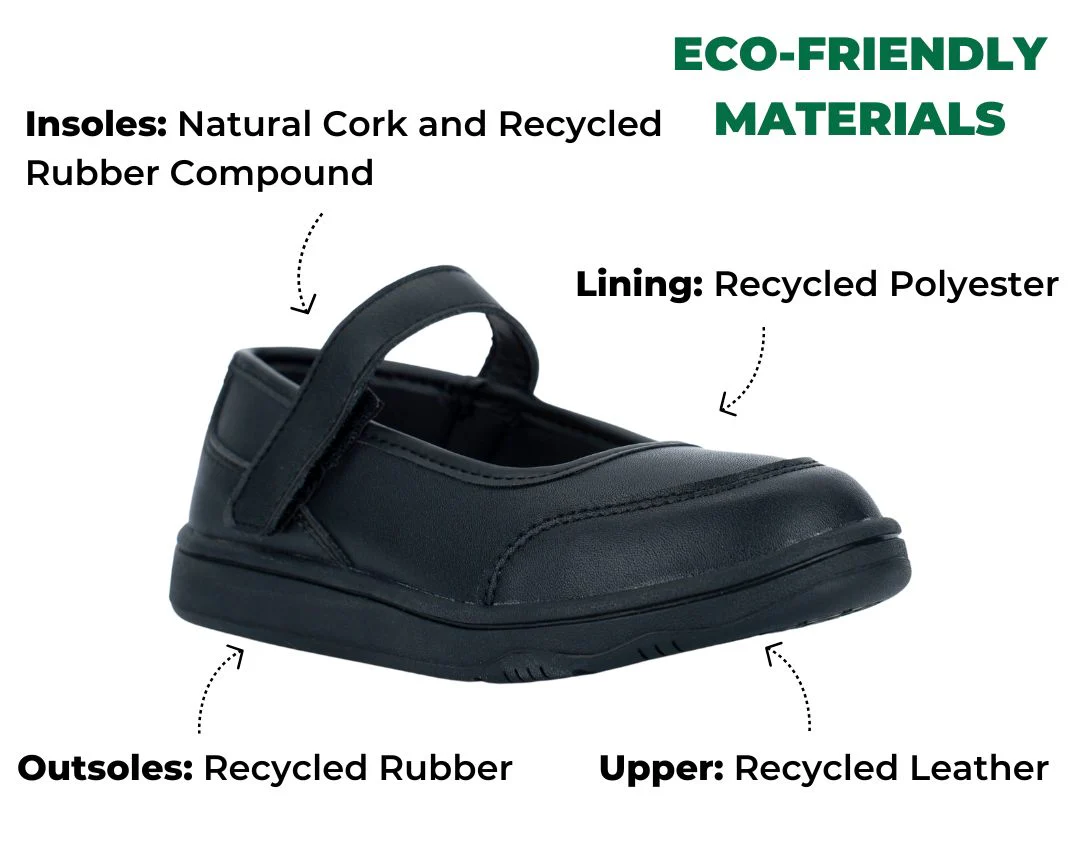 Mary Jane Recycled Leather Kids School Shoes - Image 3