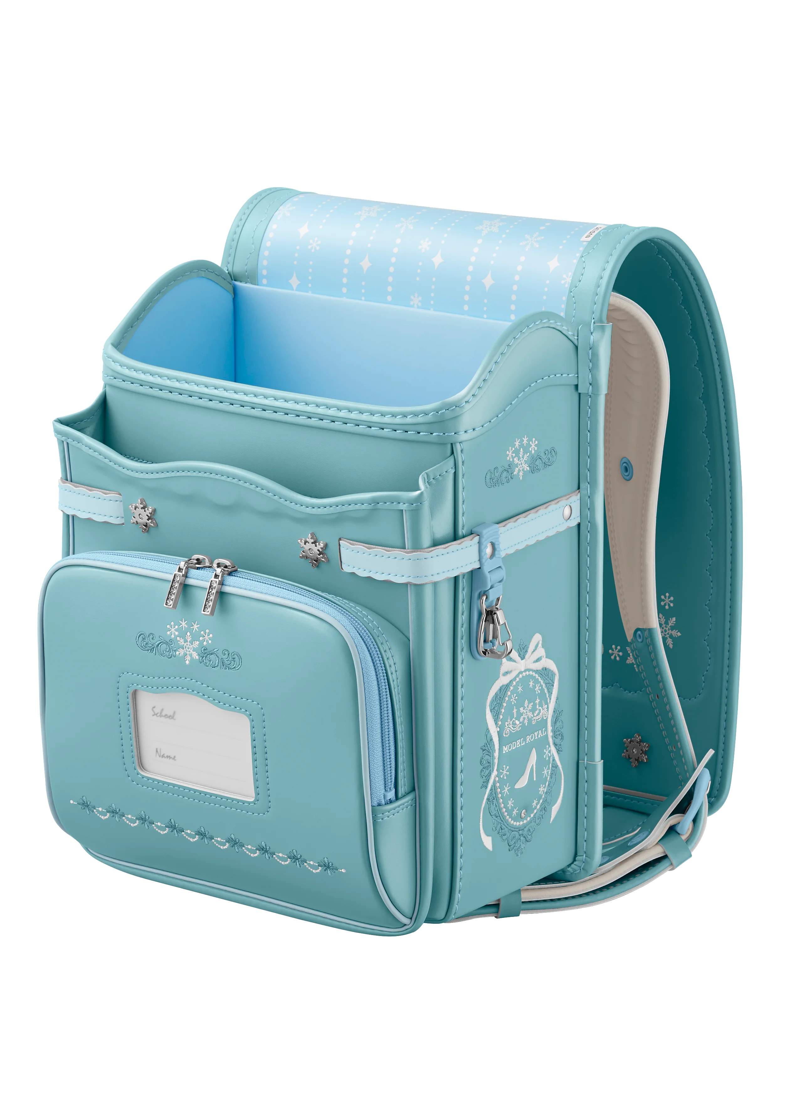 Mermaid Green x Sherbet Mint Model Royal Crystal Randoseru - Image 3