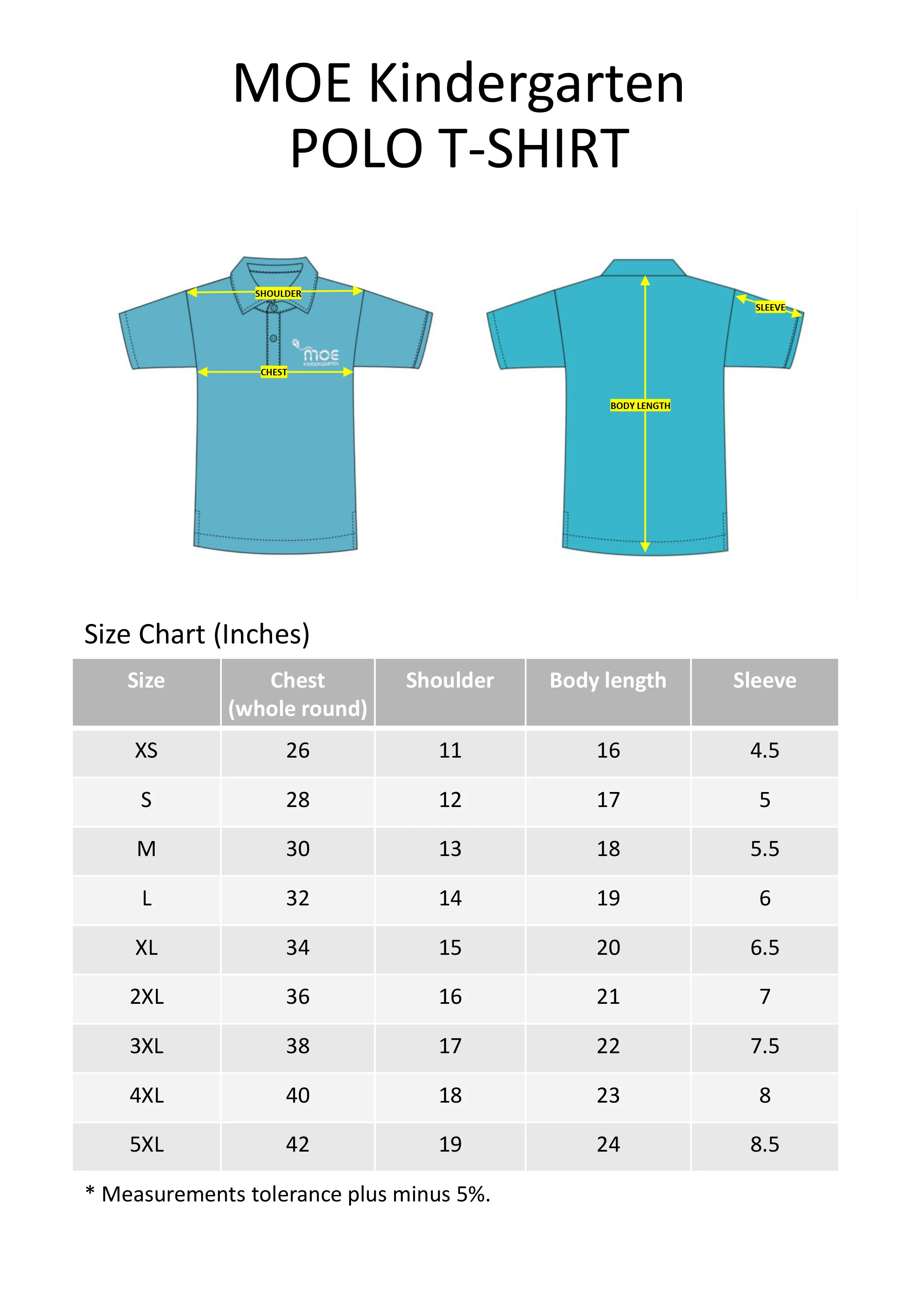 MOE Kindergarten Polo T-Shirt - Image 3