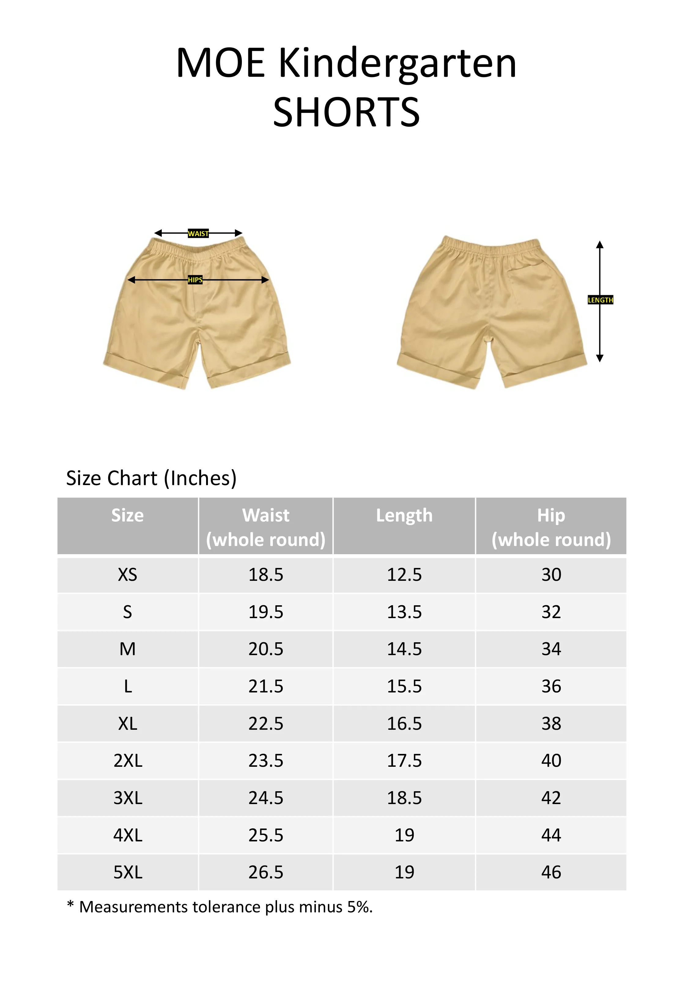 MOE Kindergarten Shorts (Boy) - Image 3