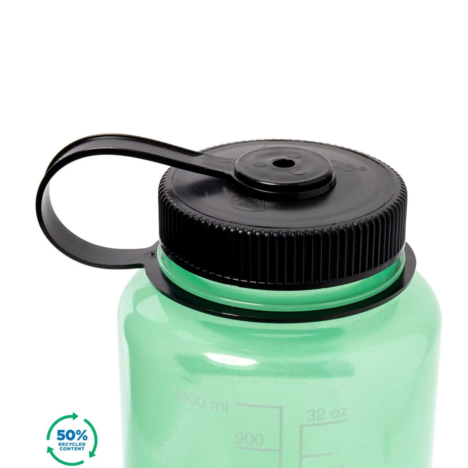 Nalgene 32oz Wide Mouth Water Bottle (Plain) - Glow Green - Image 3