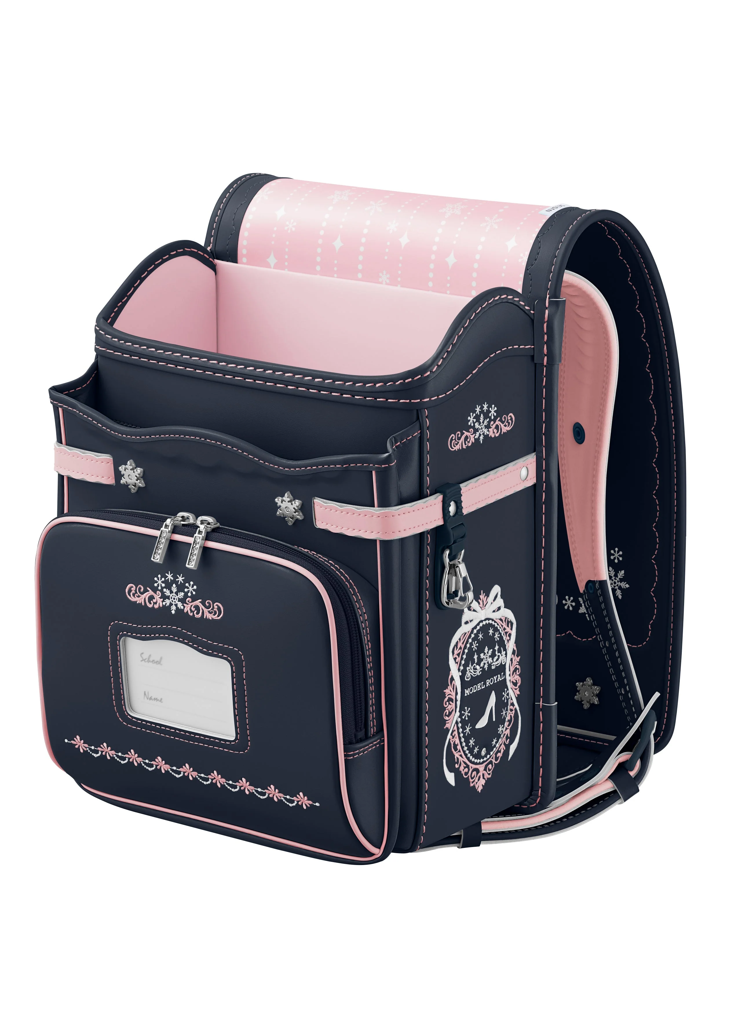 Navy x Baby Pink Model Royal Crystal Randoseru - Image 2