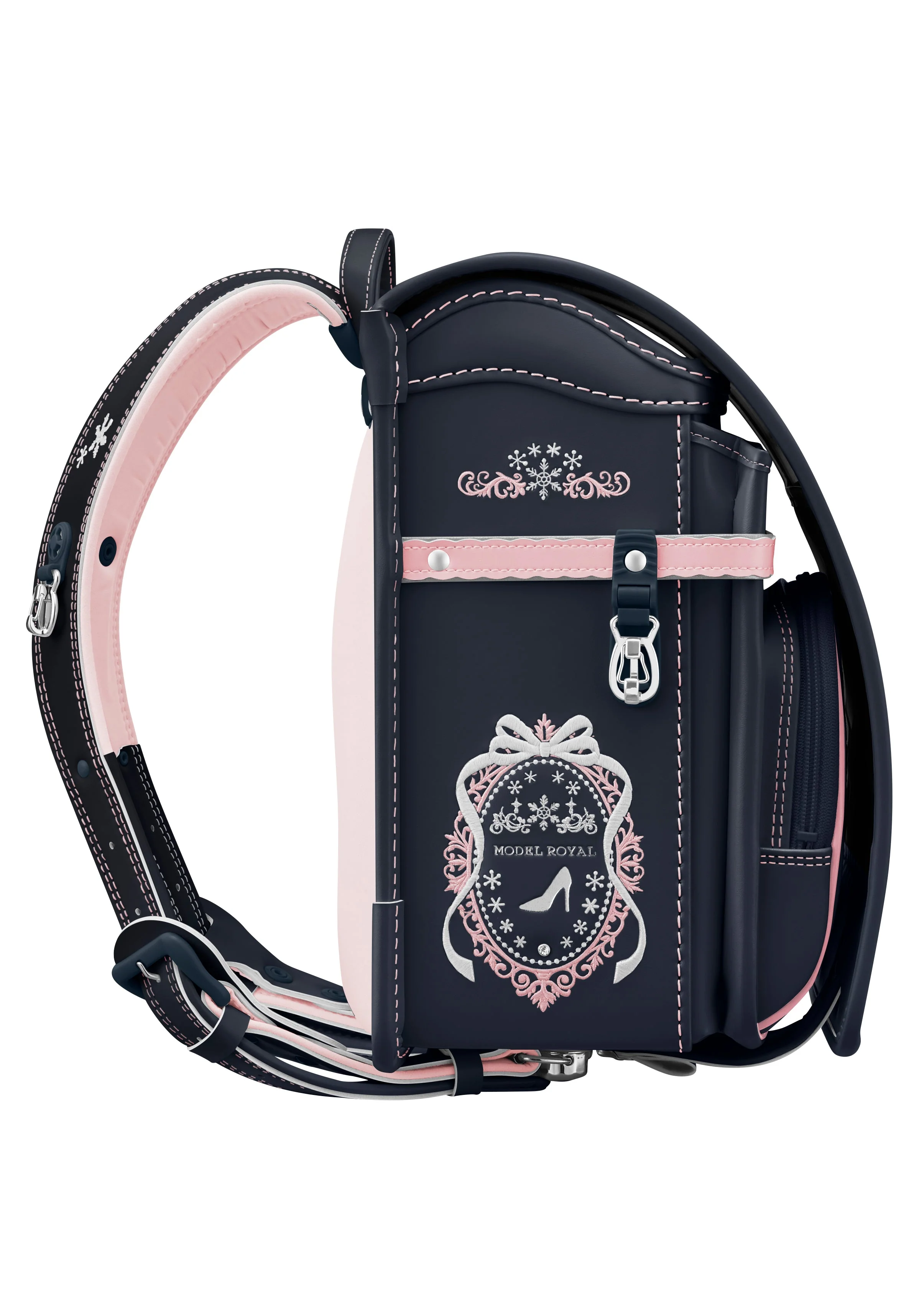 Navy x Baby Pink Model Royal Crystal Randoseru - Image 3