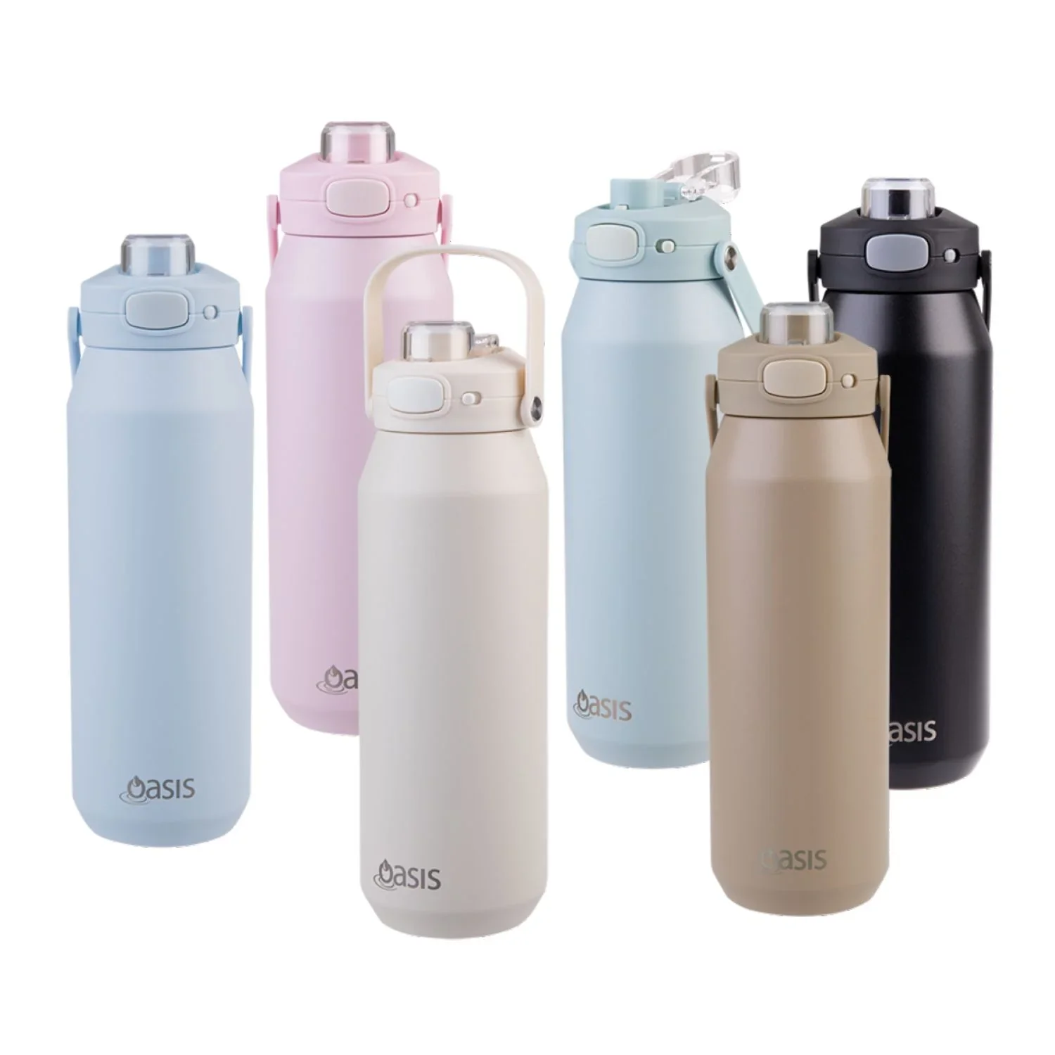 Oasis Ceramic Stainless Steel Triple Wall Capri Quick Release Drink Bottle 750ML - Image 17