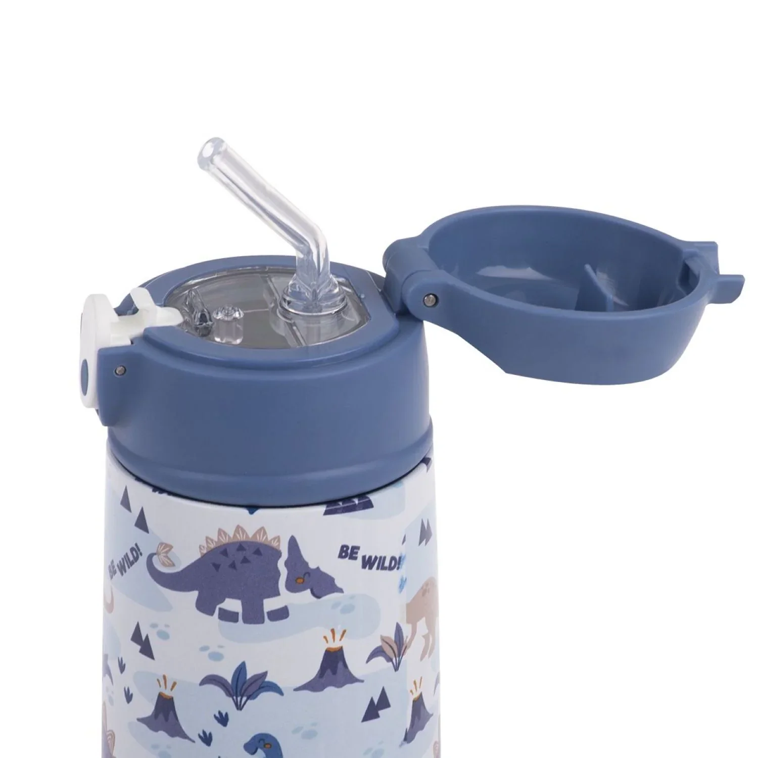 Oasis Kids Water Bottle with Sipper Silicone Straw 400ML (Wildlife Wonders - Green) - Image 3