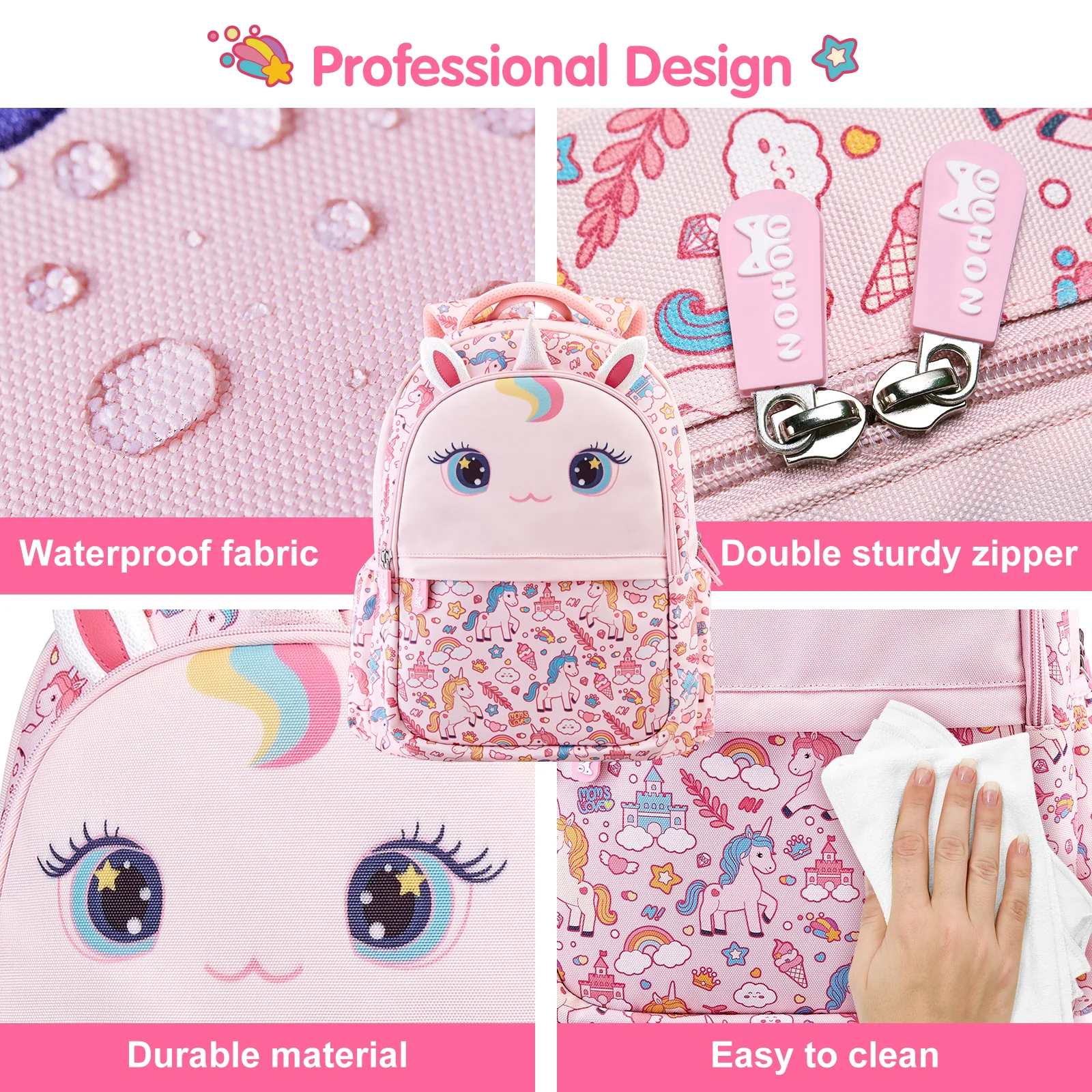 Pattern Print Primary School backpack - Image 13