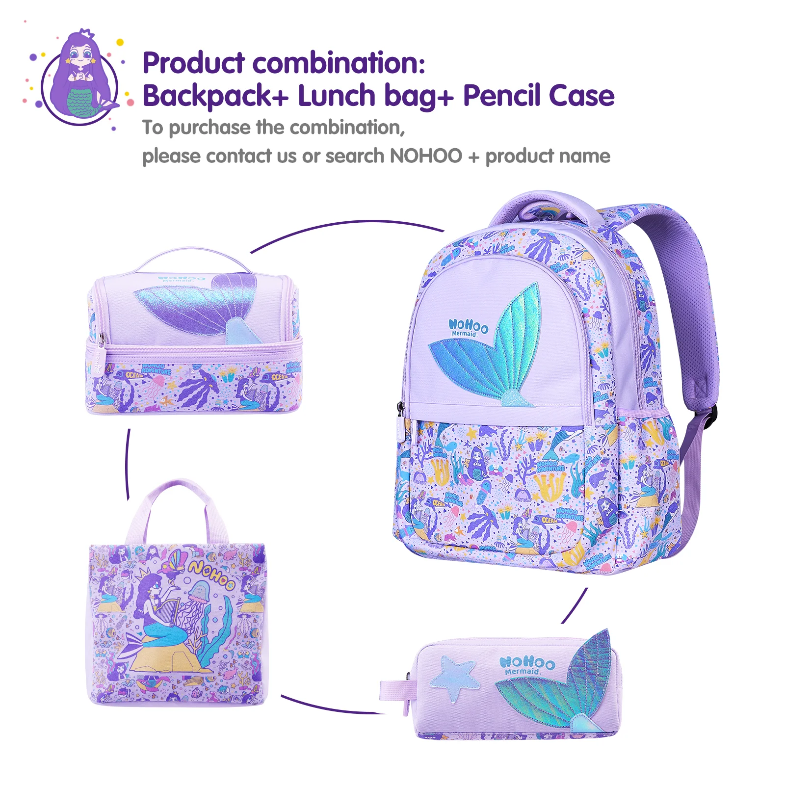Pattern Print Primary School backpack - Image 8