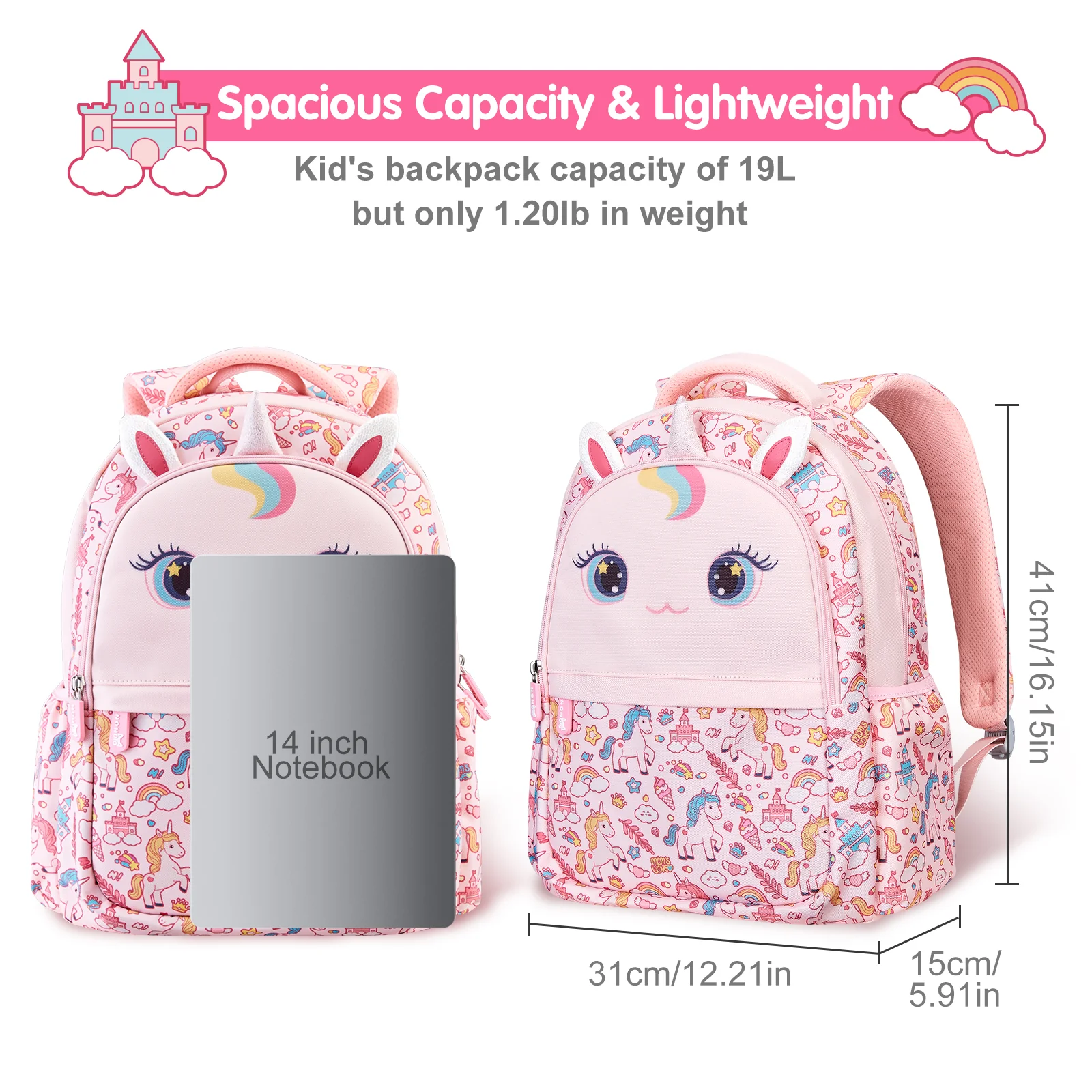 Pattern Print Primary School backpack - Image 9