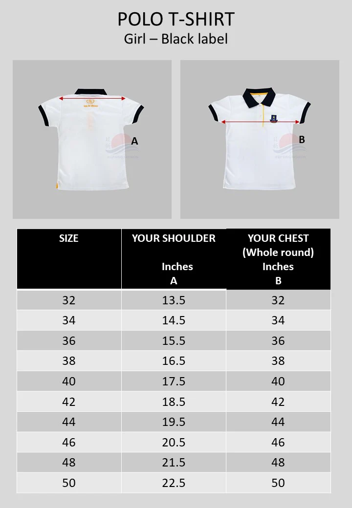 HGSS School Polo Tee (Girl - Black Label) - Image 3