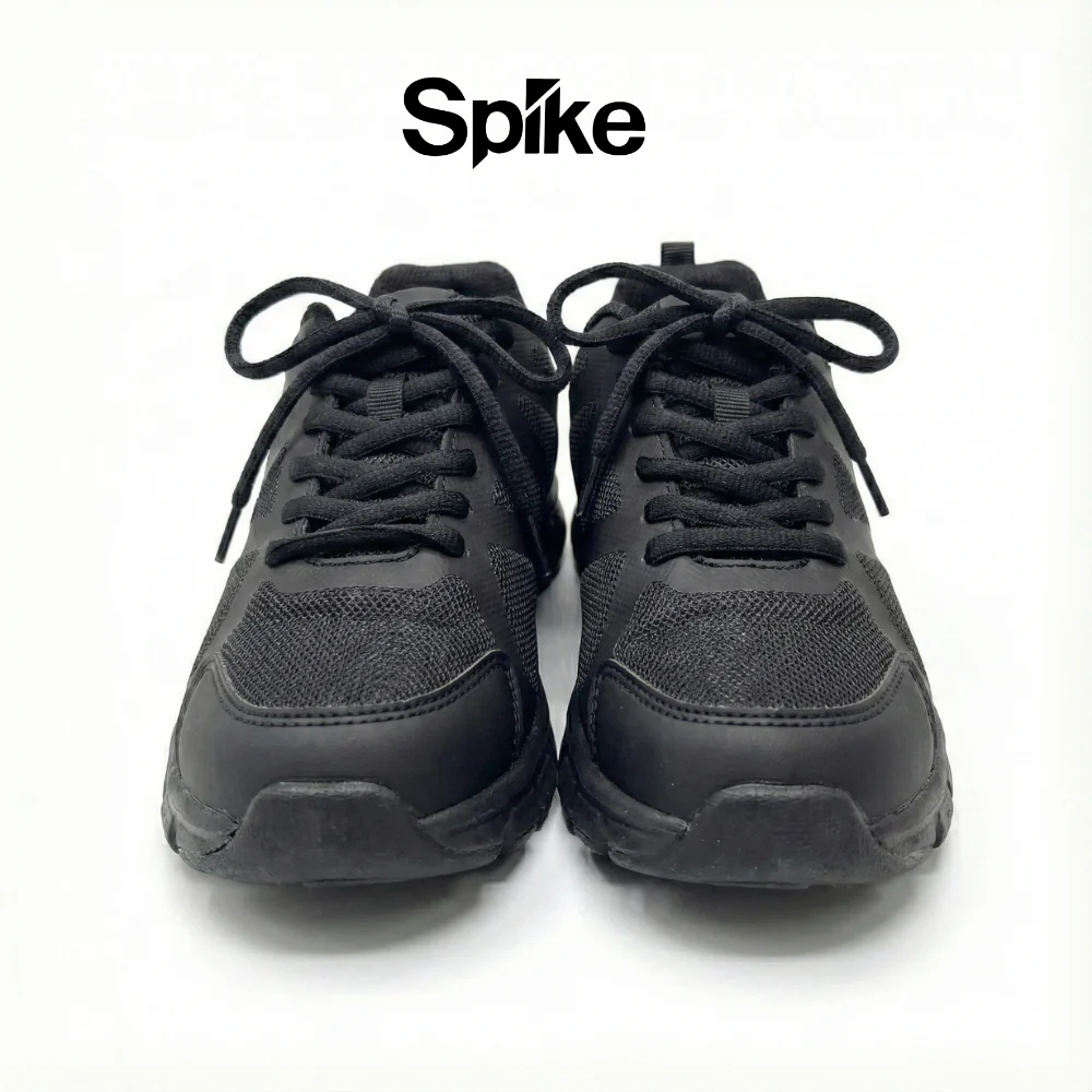 SPIKE Black School Shoes - Lace - Image 3