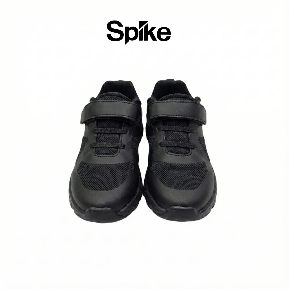 SPIKE Black School Shoes - Velcro - Image 3
