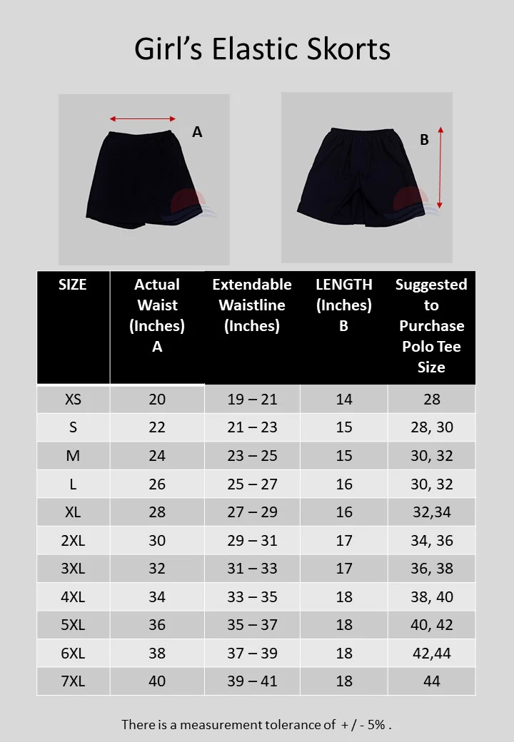 TVPS NEW Girl's School Elastic Skorts - Image 3